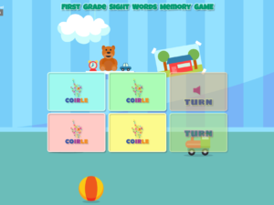 First Grade Sight Words Memory Game