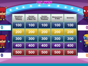 5th Grade Math Squares Game