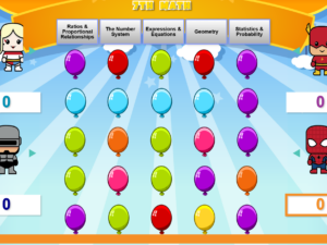 7th Grade Math Balloons Game