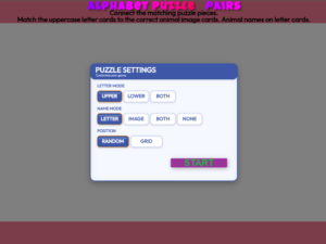 Alphabet Puzzle Pairs