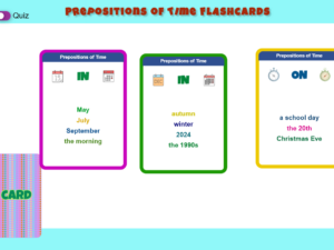 Time Propositions Flashcards