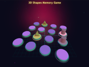 3D Shapes Memory Game